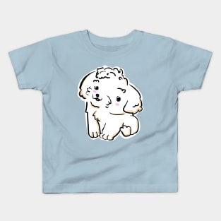 Cute White Shih Tzu Puppy Kids T-Shirt